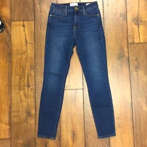 Frame luxury denim high rise skinny crop jean